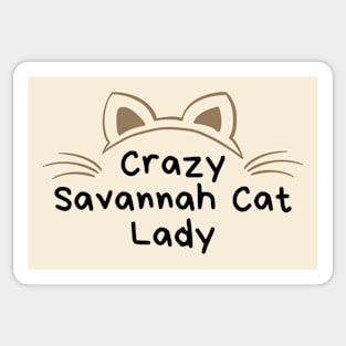 Crazy Savannah Cat Lady Sticker